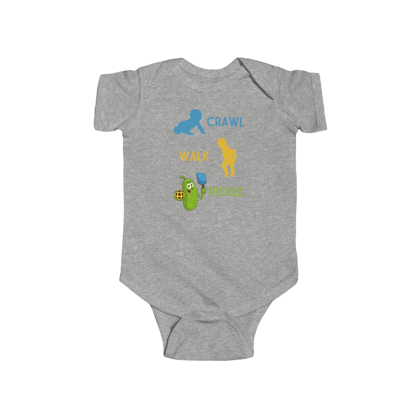 Crawl Walk Pickle Infant Fine Jersey Bodysuit