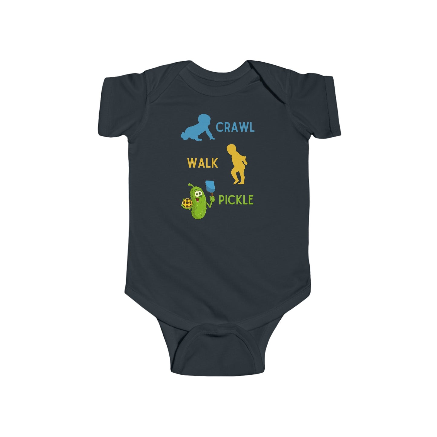 Crawl Walk Pickle Infant Fine Jersey Bodysuit