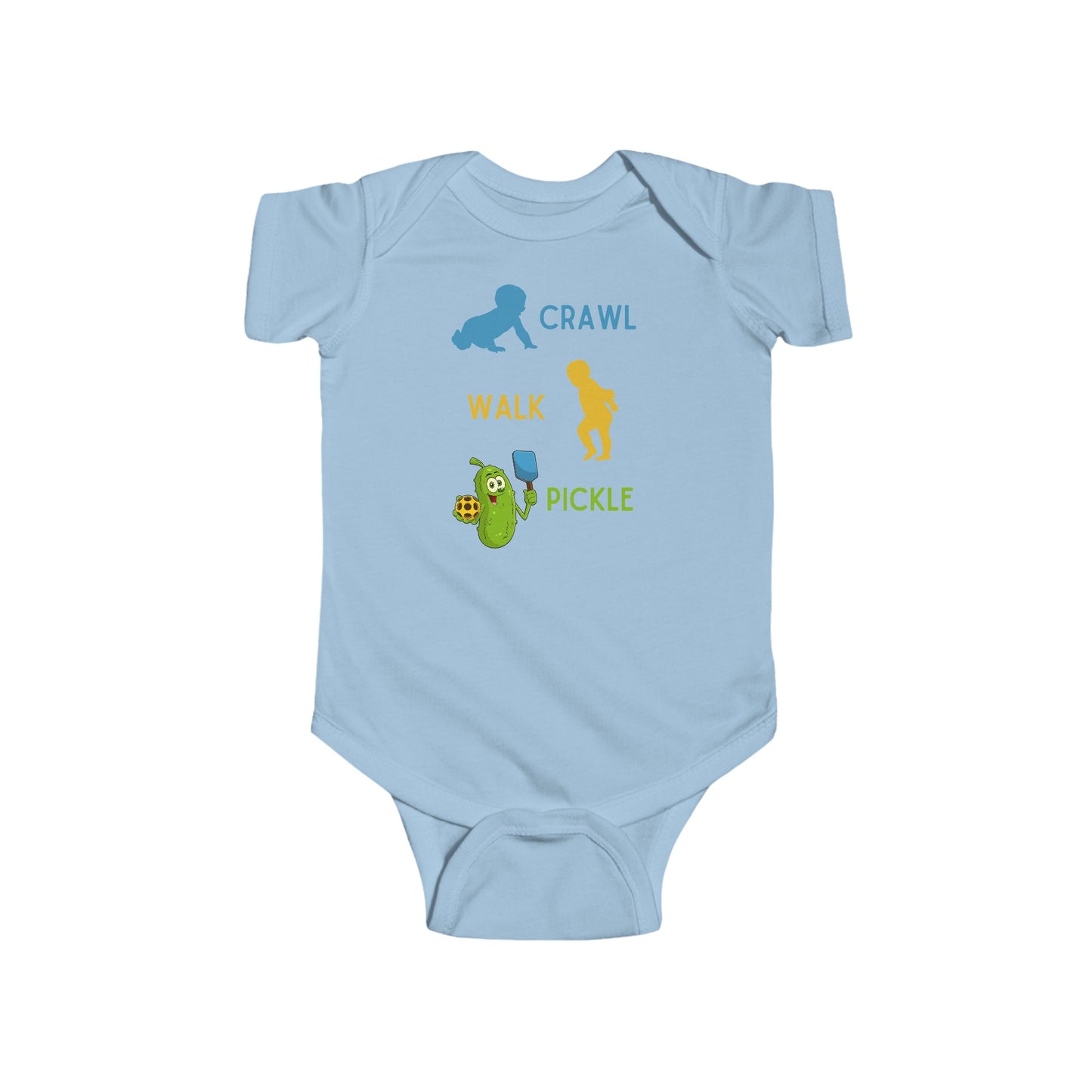 Crawl Walk Pickle Infant Fine Jersey Bodysuit