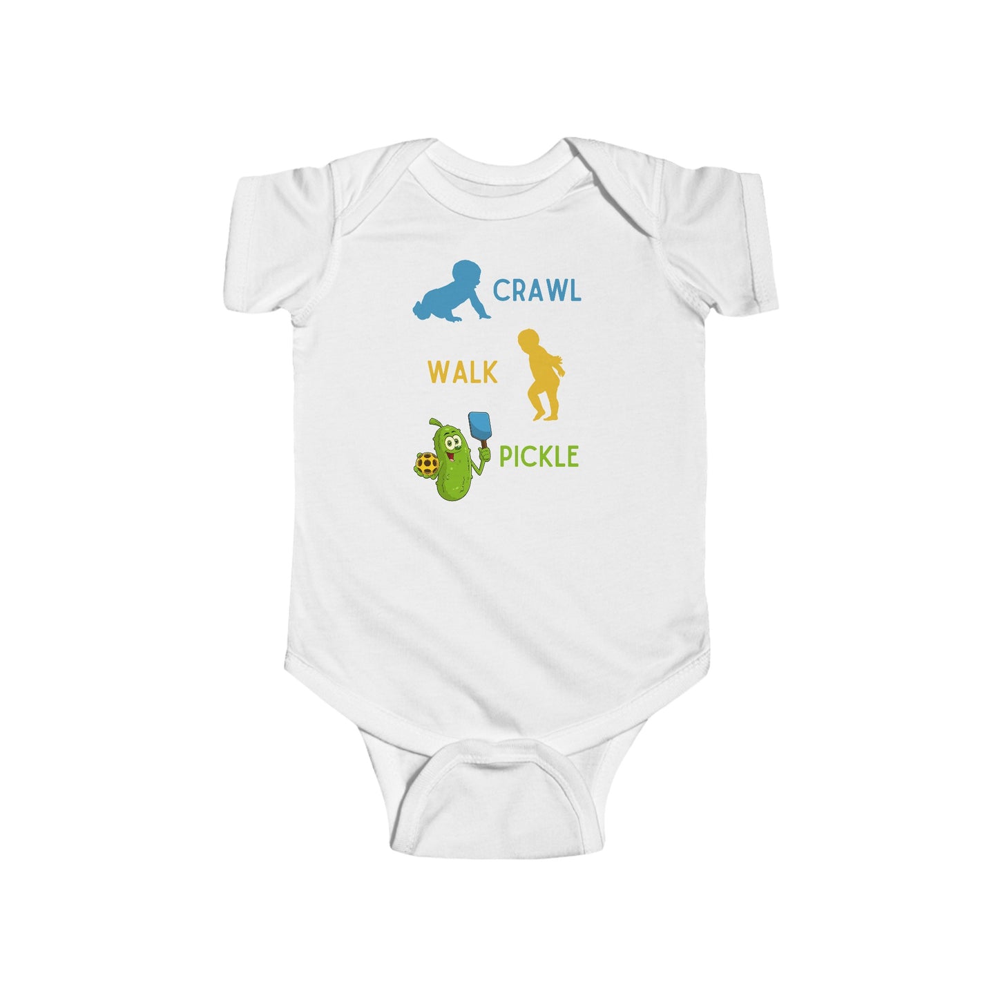 Crawl Walk Pickle Infant Fine Jersey Bodysuit