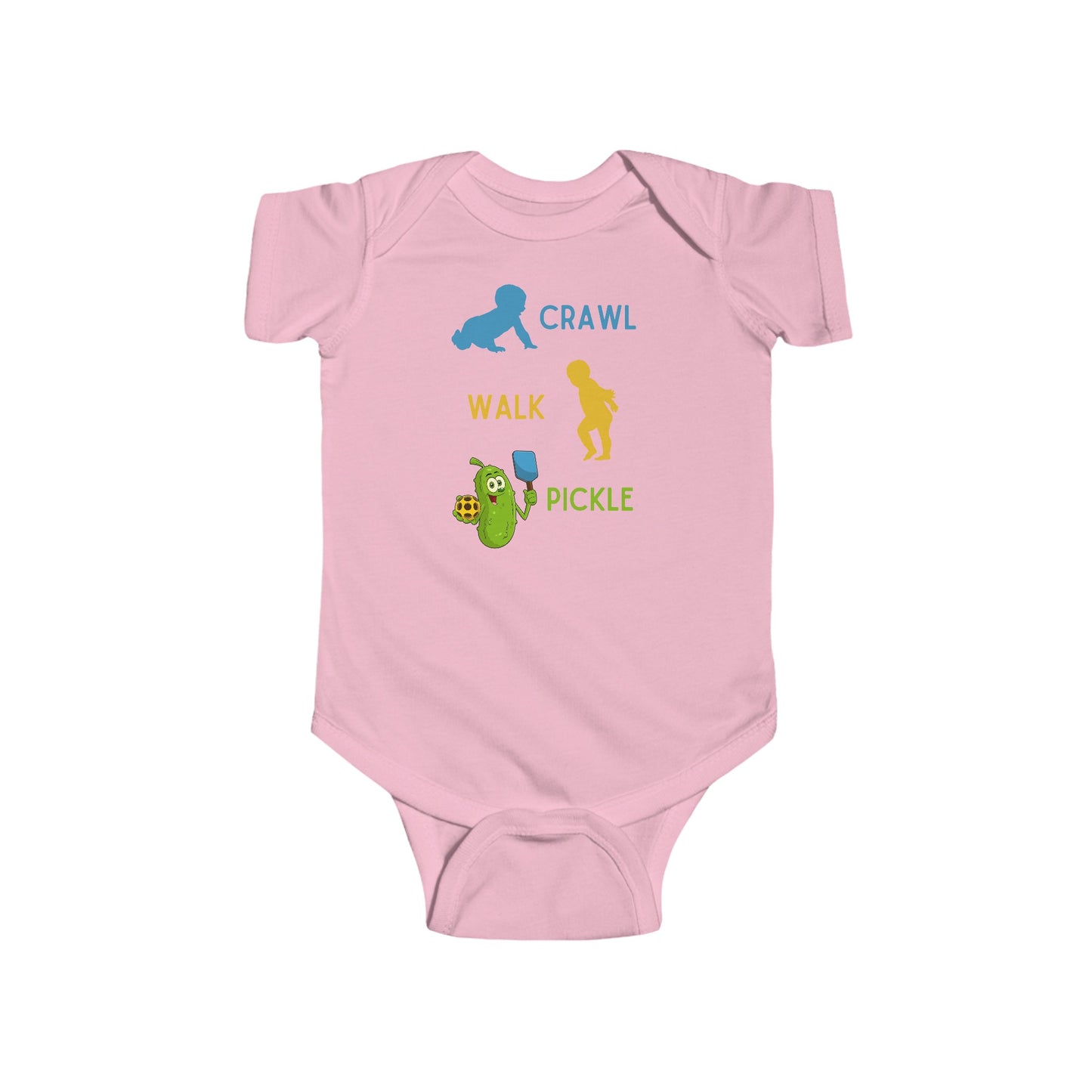 Crawl Walk Pickle Infant Fine Jersey Bodysuit